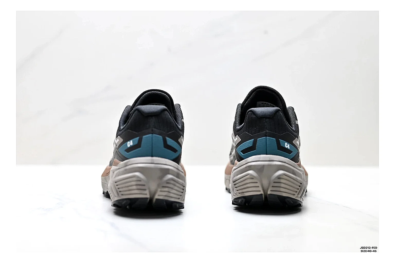Trail Runner Black Teal Sneaker shopping brief photo showing black mesh runner upper, teal accent details, rugged trail profile, and traction sole thumbnail 6