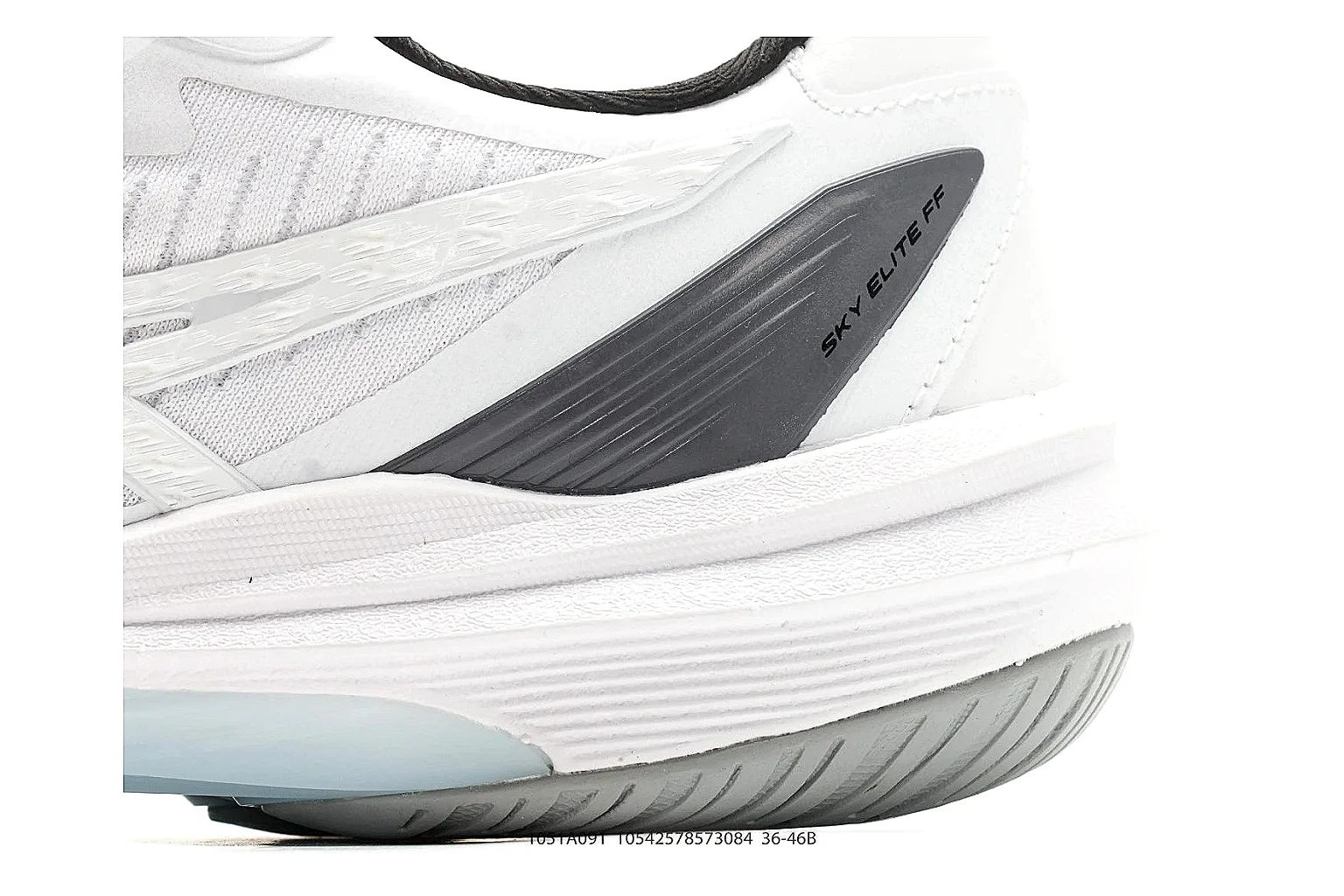 Training Runner White Black Sneaker shopping brief photo showing white black synthetic runner upper, layered support panels, training silhouette, and practical performance sole thumbnail 3