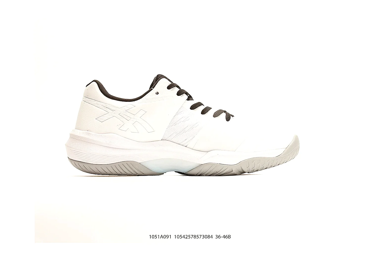 Training Runner White Black Sneaker shopping brief photo showing white black synthetic runner upper, layered support panels, training silhouette, and practical performance sole thumbnail 4