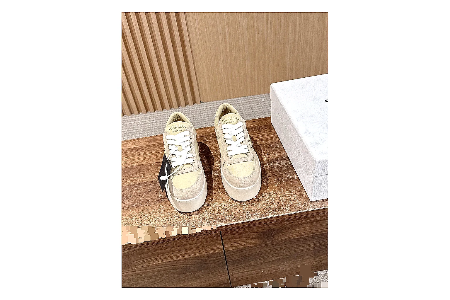 gogobuy.cloud Cream Beige Platform Low 8823 Cream Beige low-top product image