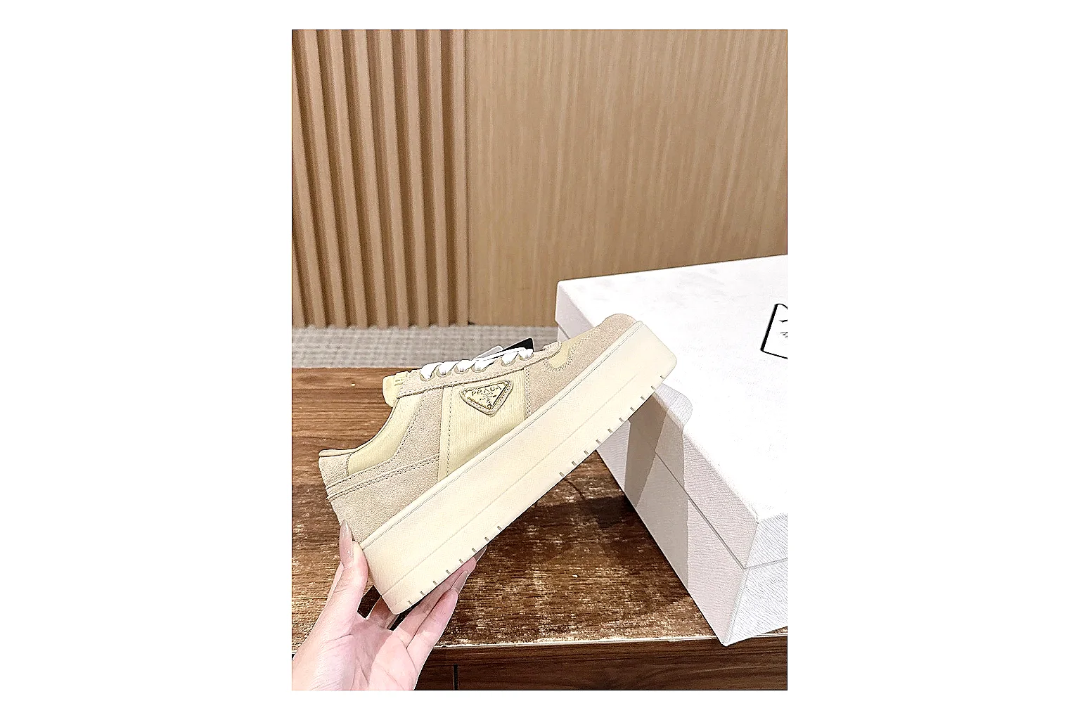 gogobuy.cloud Cream Beige Platform Low 8823 Cream Beige low-top product image thumbnail 2