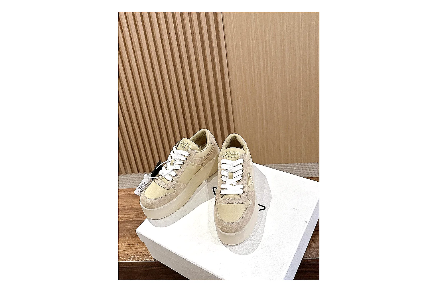 gogobuy.cloud Cream Beige Platform Low 8823 Cream Beige low-top product image thumbnail 6