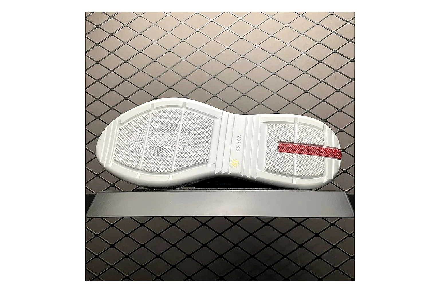 Prada America Cup Silver Sneaker shopping brief image showing silver america cup low-top with mixed upper and low top shape thumbnail 6