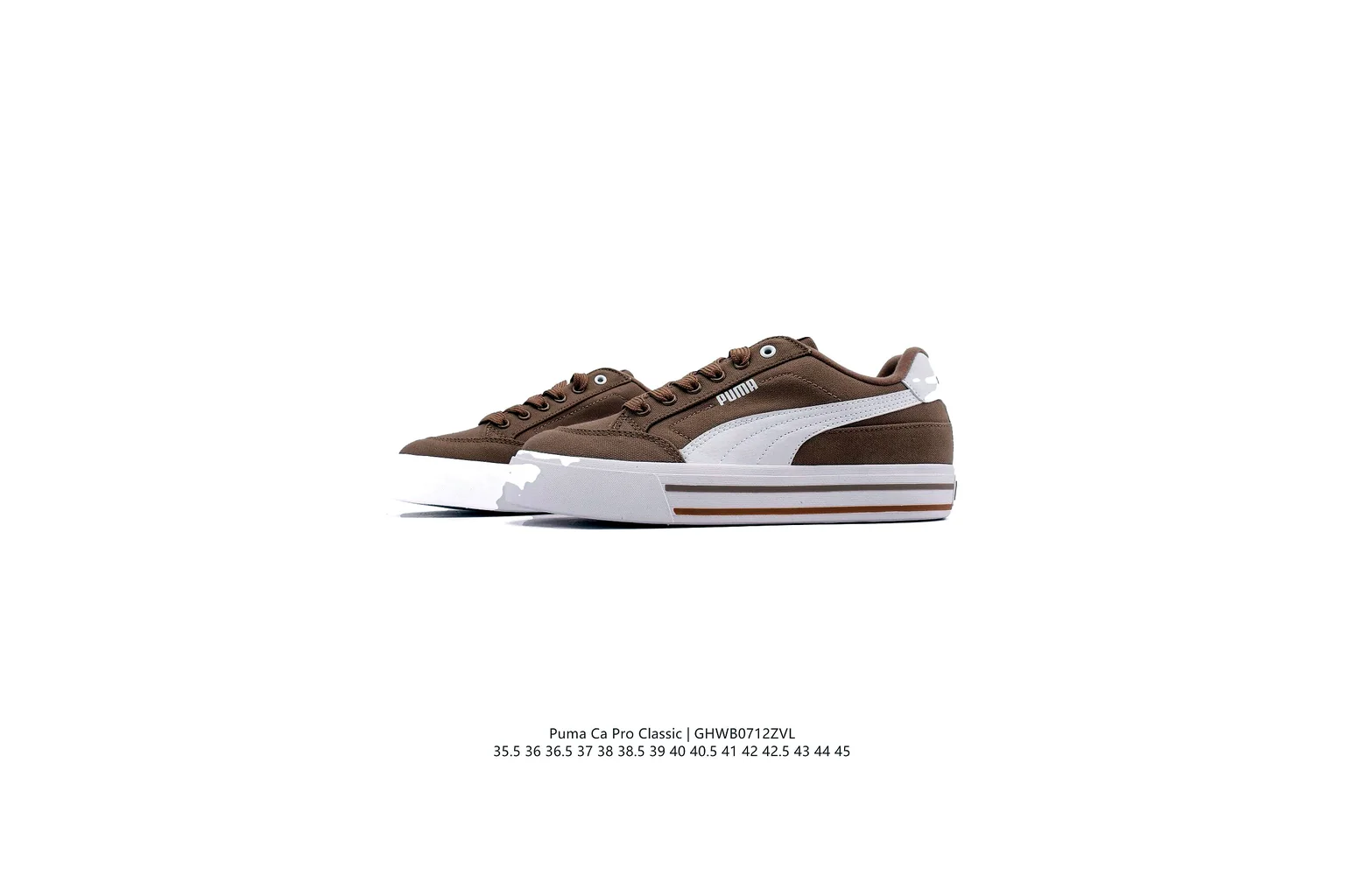 Puma Palermo Brown White terrace sneaker six photo view thumbnail 4
