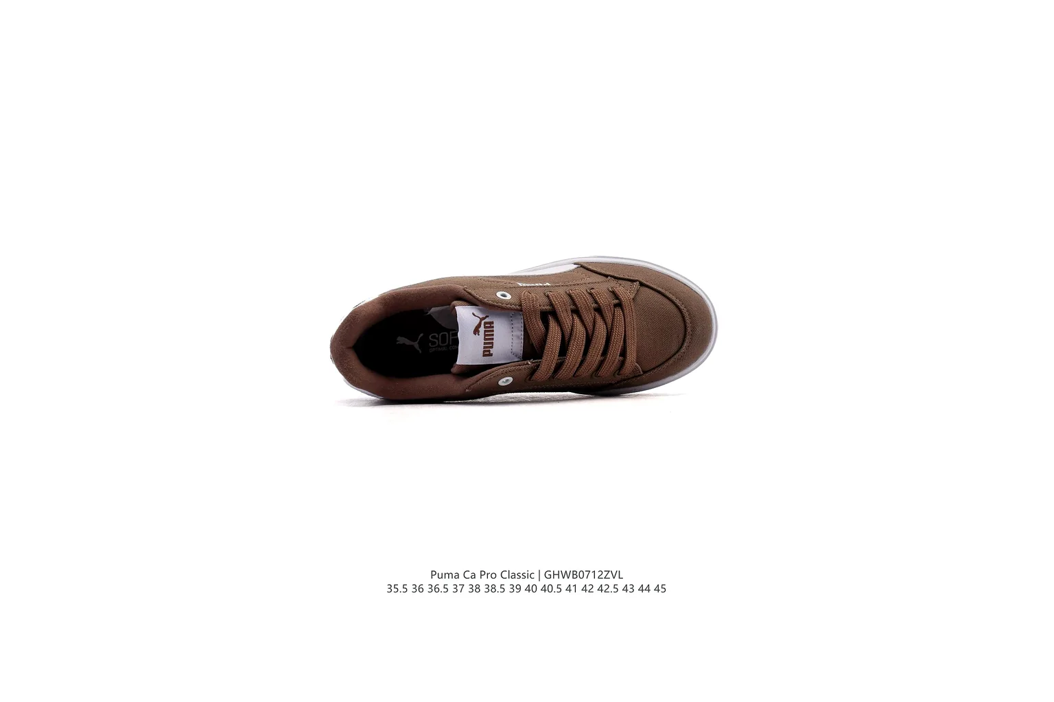 Puma Palermo Brown White terrace sneaker six photo view thumbnail 5