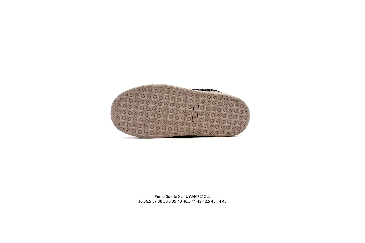 Puma Suede Beige Black suede low top six photo view thumbnail 2