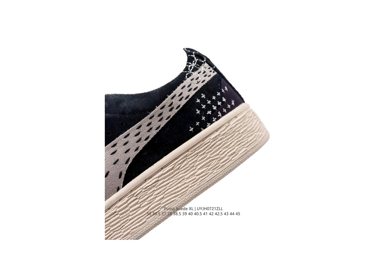 Puma Suede Black Cream suede low top six photo view thumbnail 3