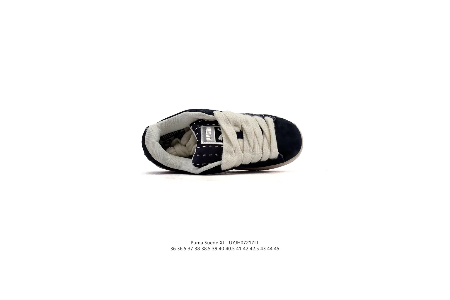Puma Suede Black Cream suede low top six photo view thumbnail 5
