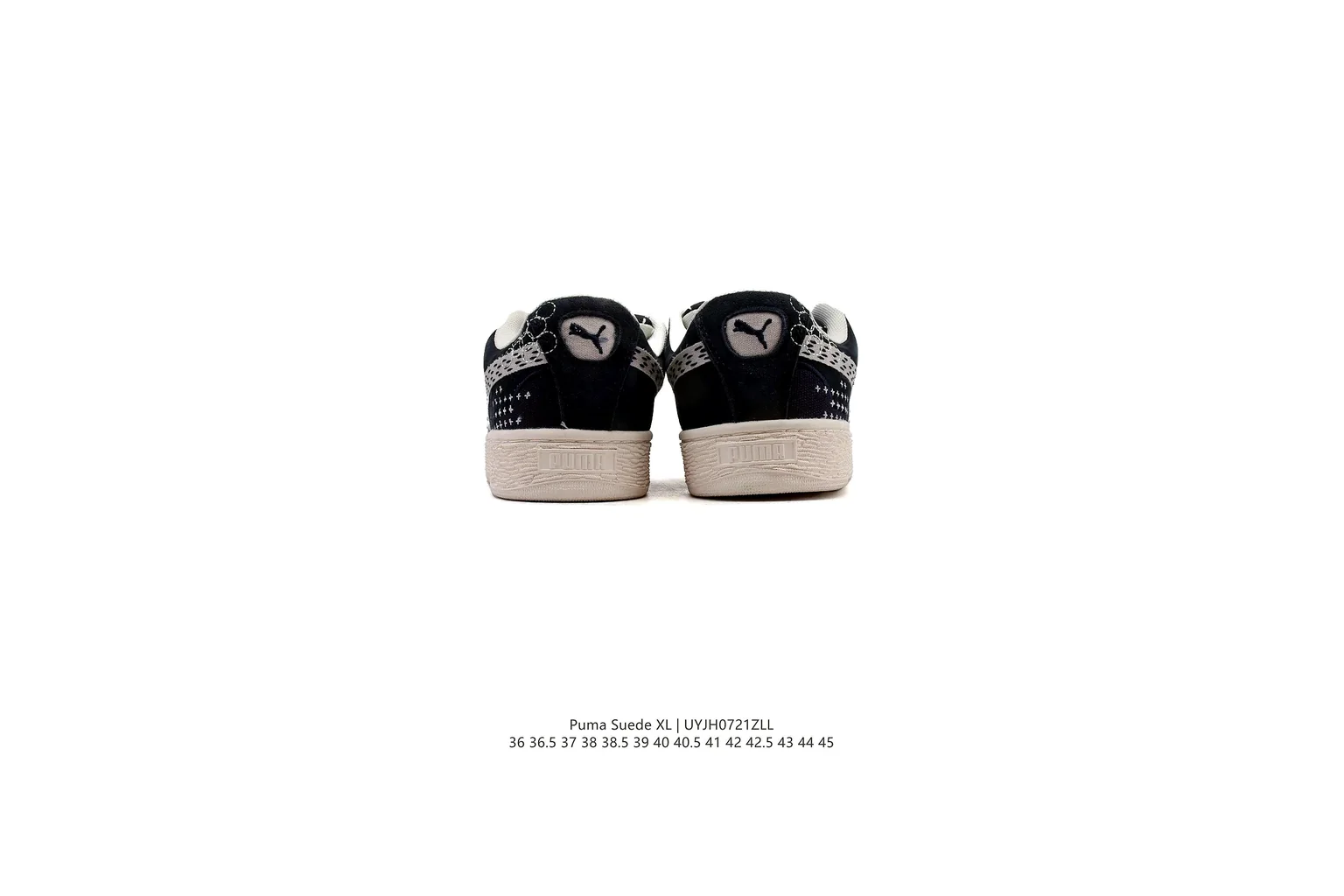 Puma Suede Black Cream suede low top six photo view thumbnail 6