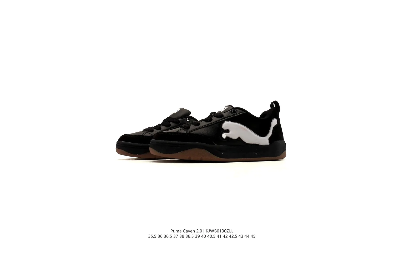 Puma Suede Black White suede low top six photo view thumbnail 4