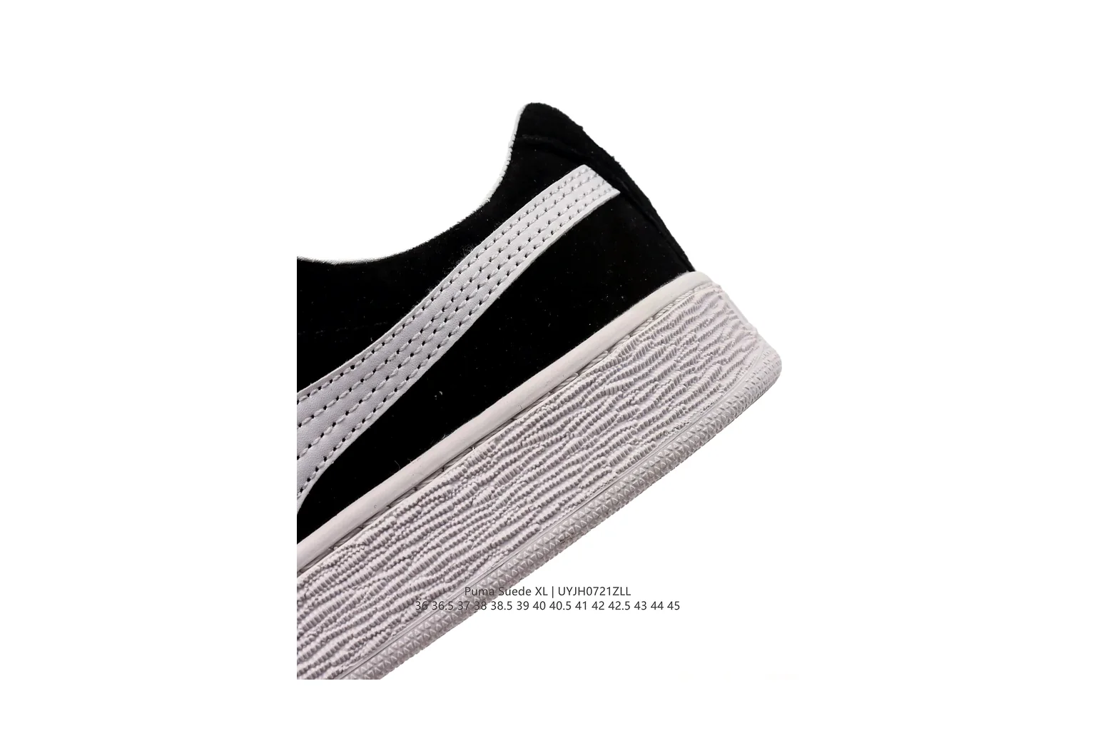 Puma Suede Black White suede low top six photo view thumbnail 3