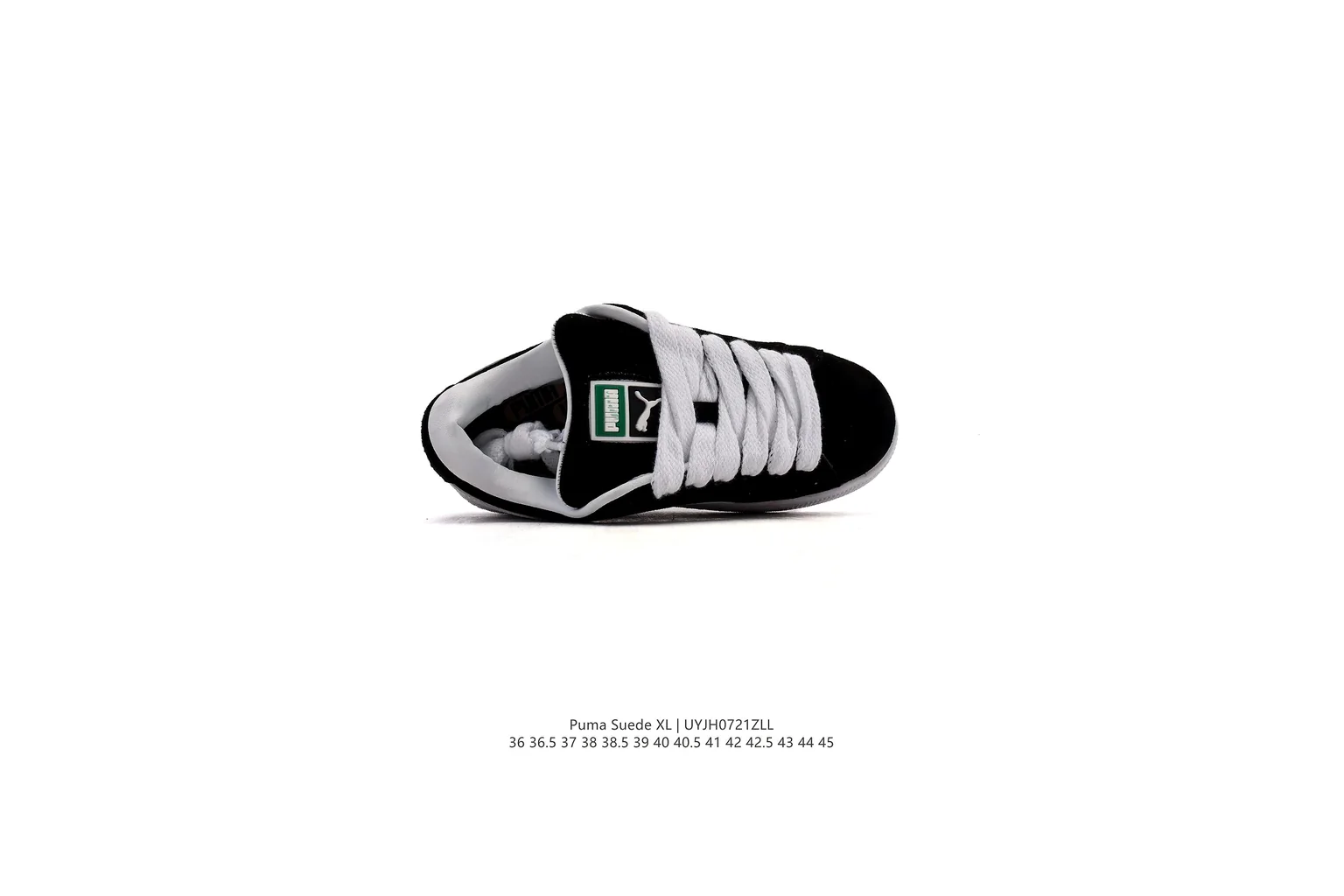 Puma Suede Black White suede low top six photo view thumbnail 5