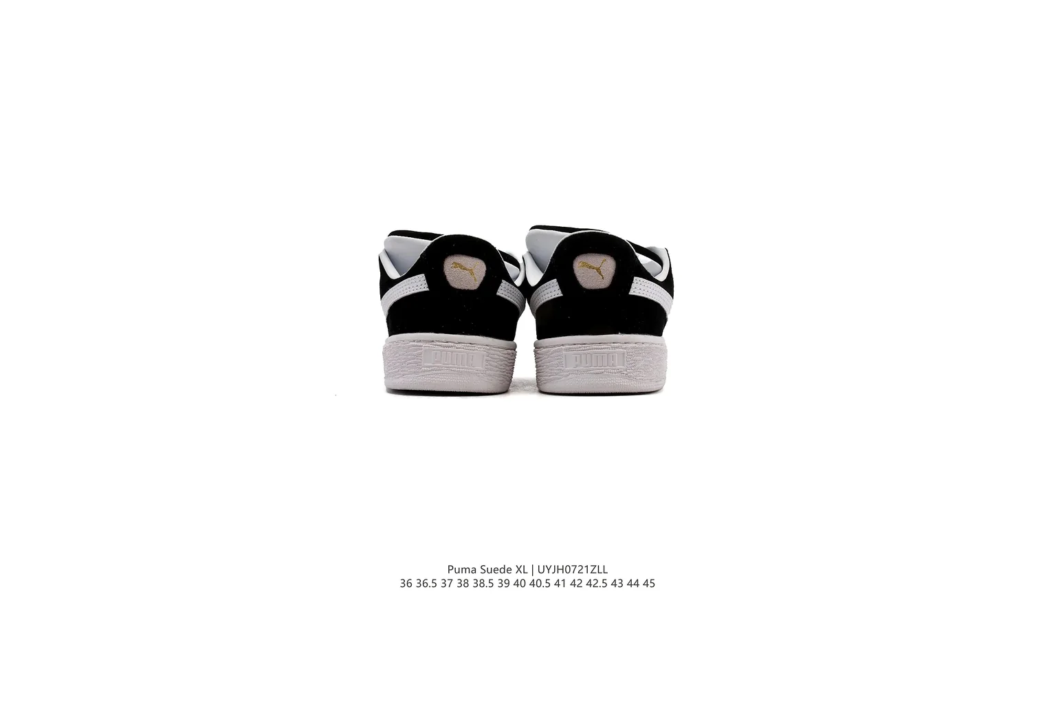 Puma Suede Black White suede low top six photo view thumbnail 6