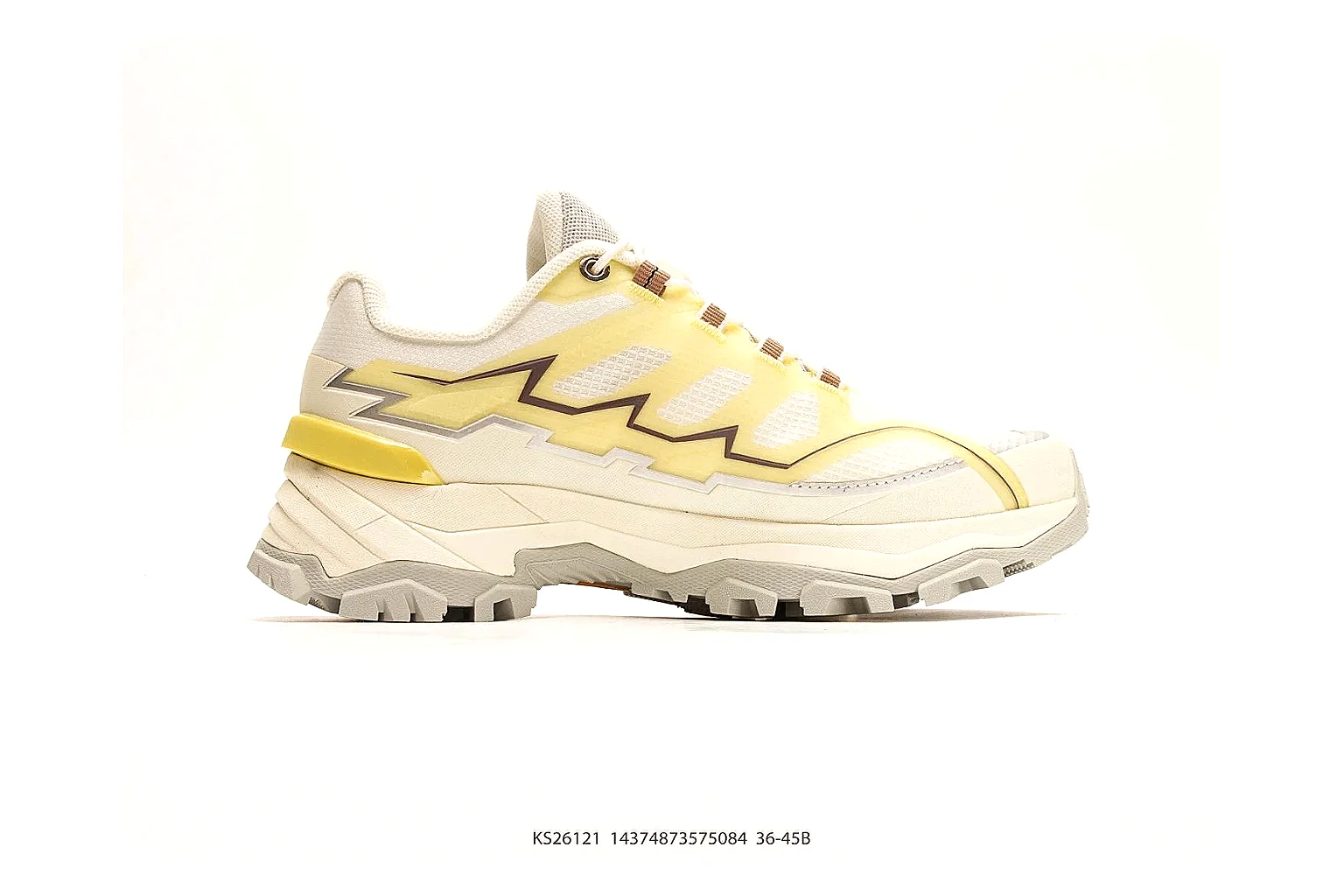 gogobuy.cloud Salomon Trail Runner White Yellow agent risk brief six-photo gallery thumbnail 4