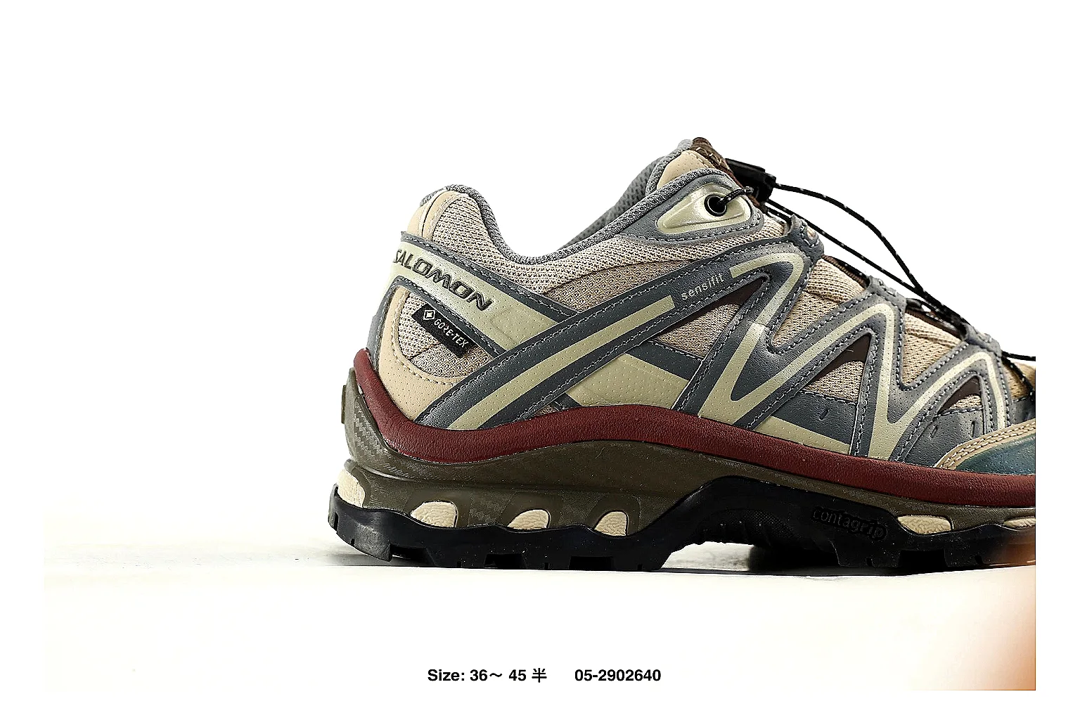 Salomon XT-6 Gray Burgundy Sneaker 5972 agent value and shipping risk image thumbnail 4