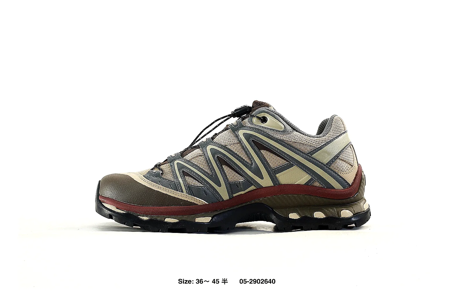 Salomon XT-6 Gray Burgundy Sneaker 5972 agent value and shipping risk image thumbnail 5