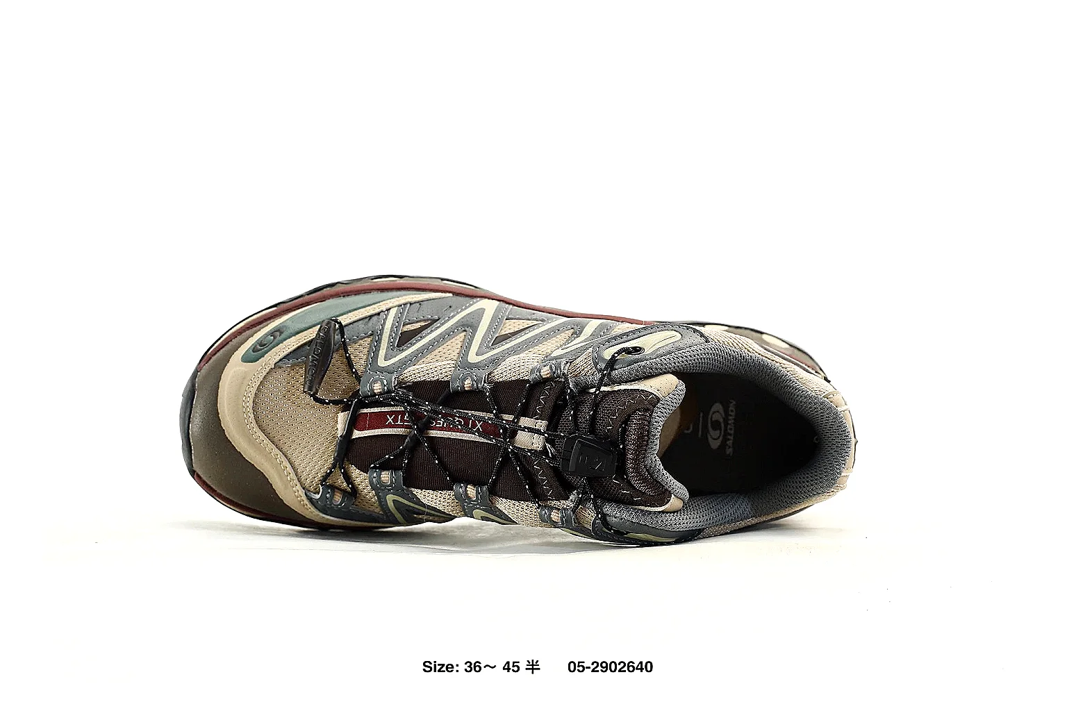 Salomon XT-6 Gray Burgundy Sneaker 5972 agent value and shipping risk image thumbnail 6