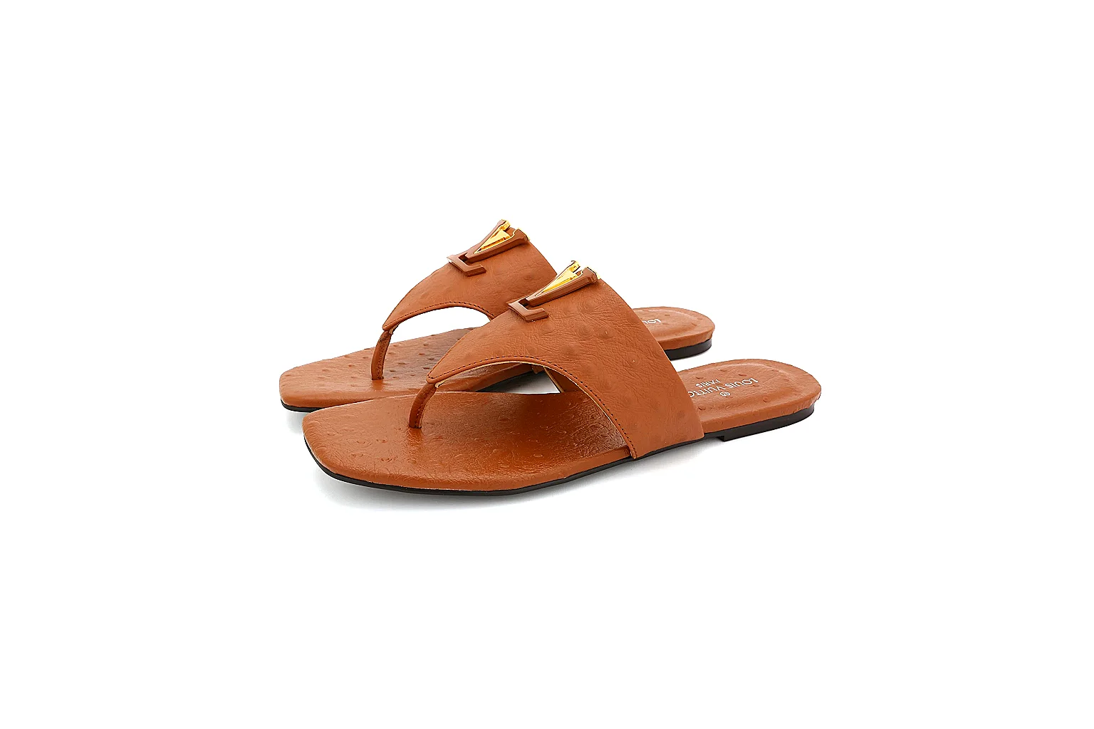 GogoBuy agent brief photos for Other Brown Leather Slide Sandal thumbnail 6