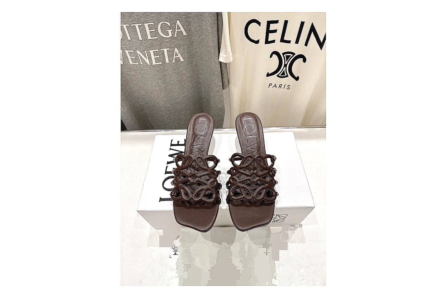 gogobuy.cloud Brown Woven Mule 9451 Brown mule product image