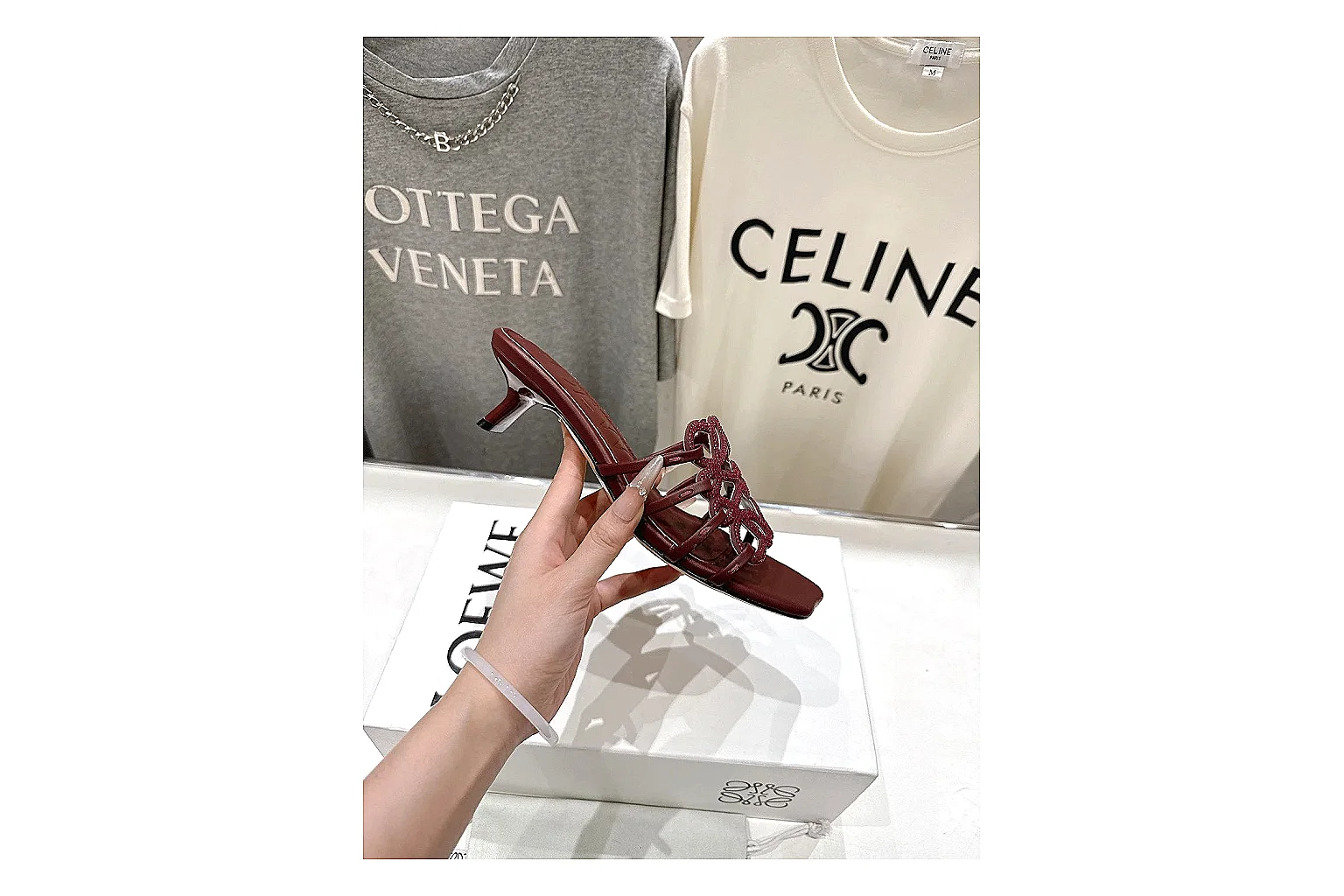 gogobuy.cloud Burgundy Woven Mule 9843 Burgundy mule product image thumbnail 2