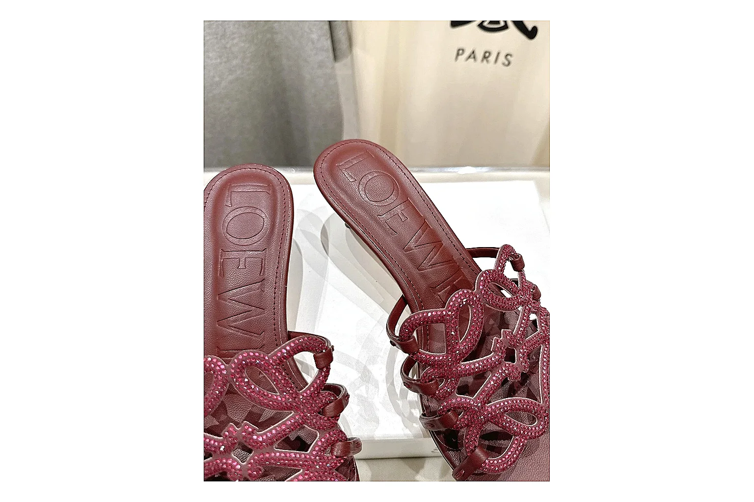 gogobuy.cloud Burgundy Woven Mule 9843 Burgundy mule product image thumbnail 3