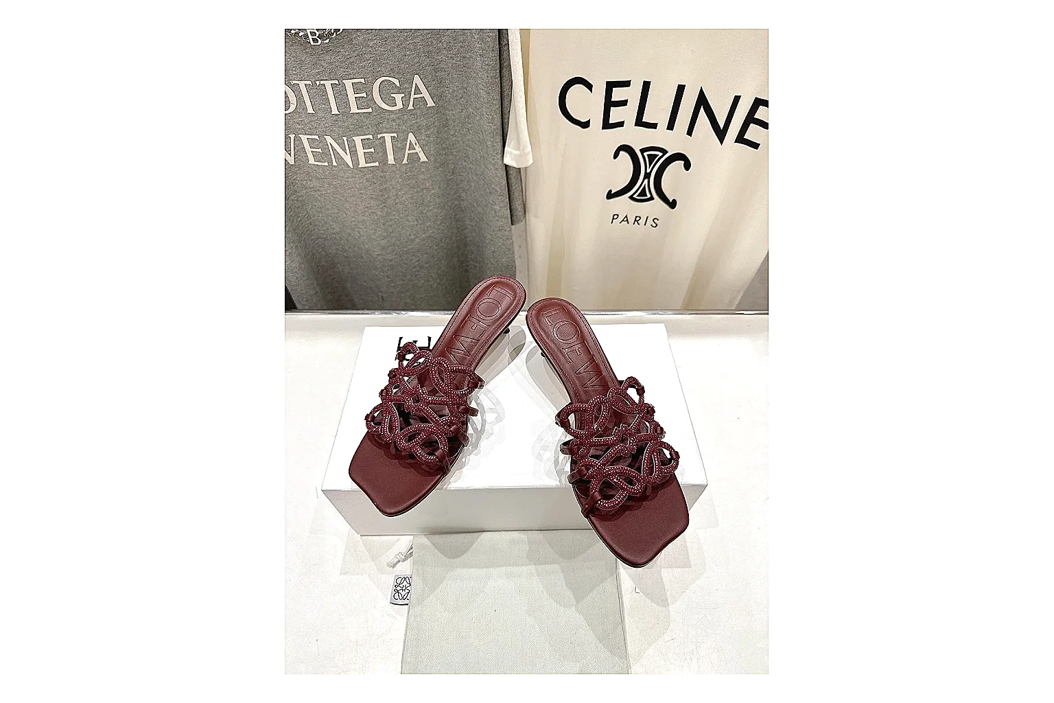gogobuy.cloud Burgundy Woven Mule 9843 Burgundy mule product image thumbnail 4
