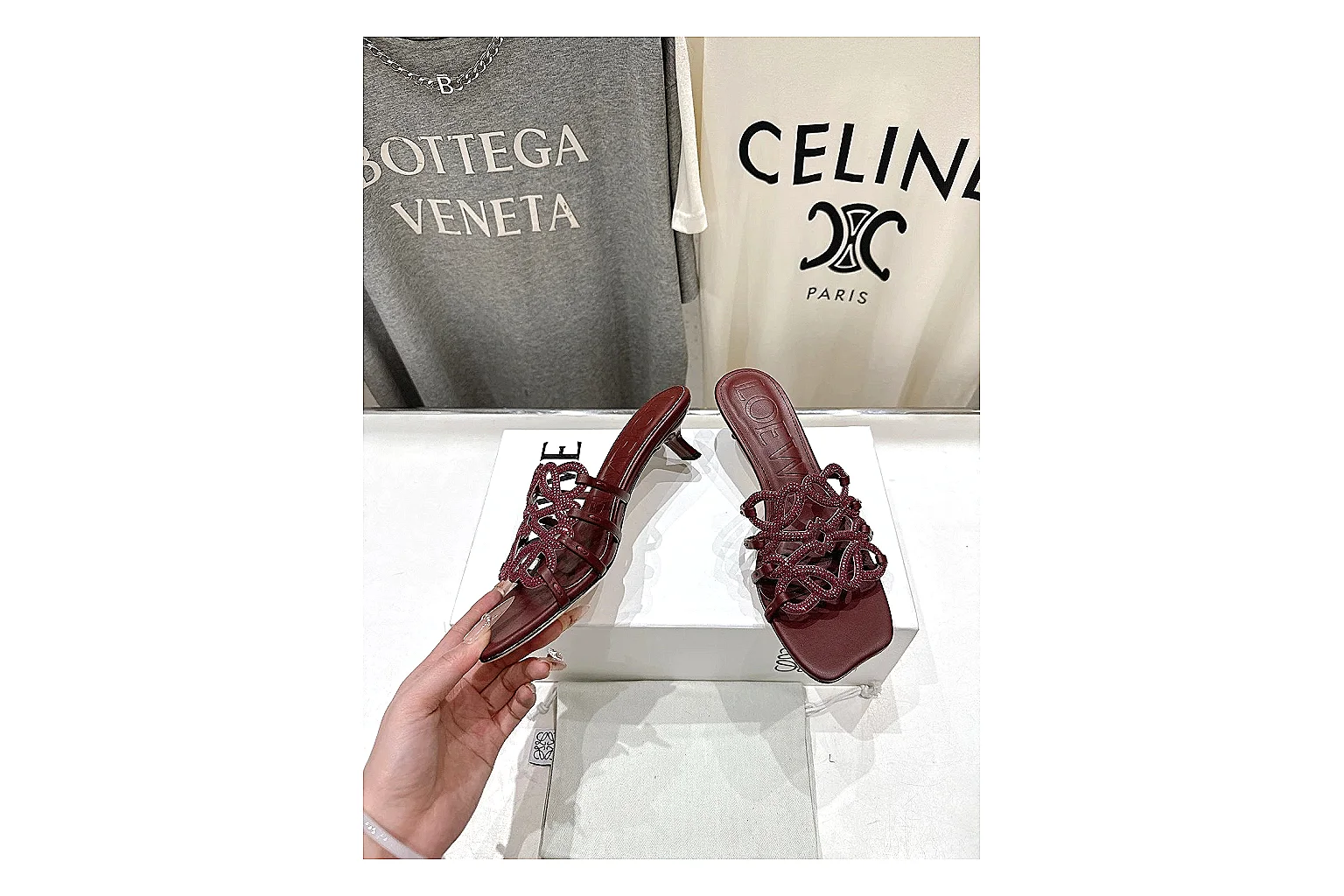gogobuy.cloud Burgundy Woven Mule 9843 Burgundy mule product image thumbnail 5
