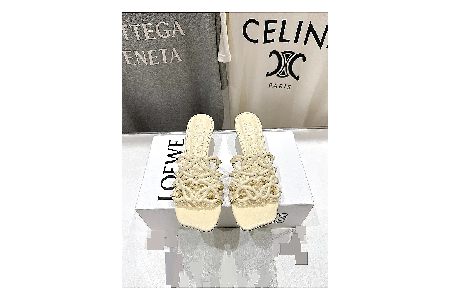 gogobuy.cloud Cream Woven Mule 9433 Cream mule product image