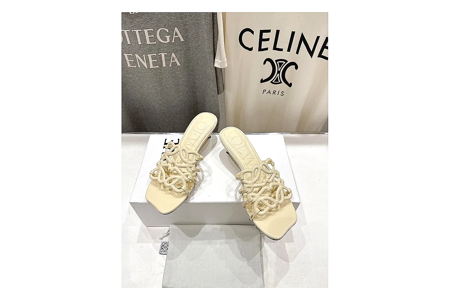 gogobuy.cloud Cream Woven Mule 9433 Cream mule product image thumbnail 4
