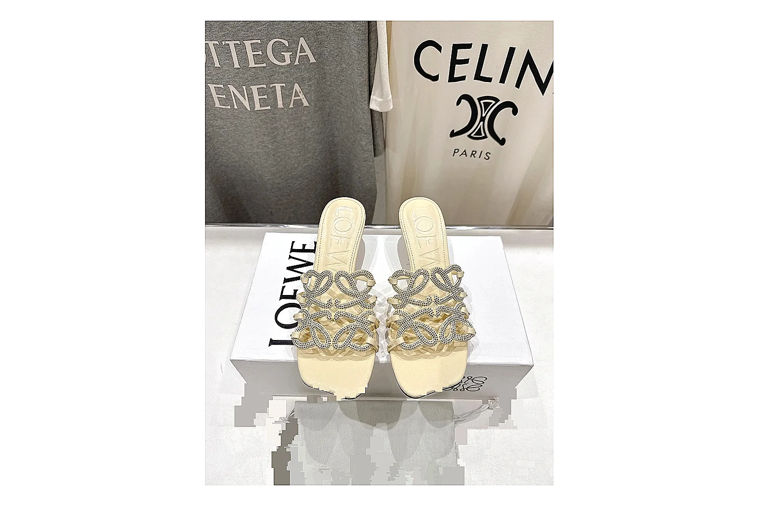 gogobuy.cloud Cream Woven Mule 9677 Cream mule product image