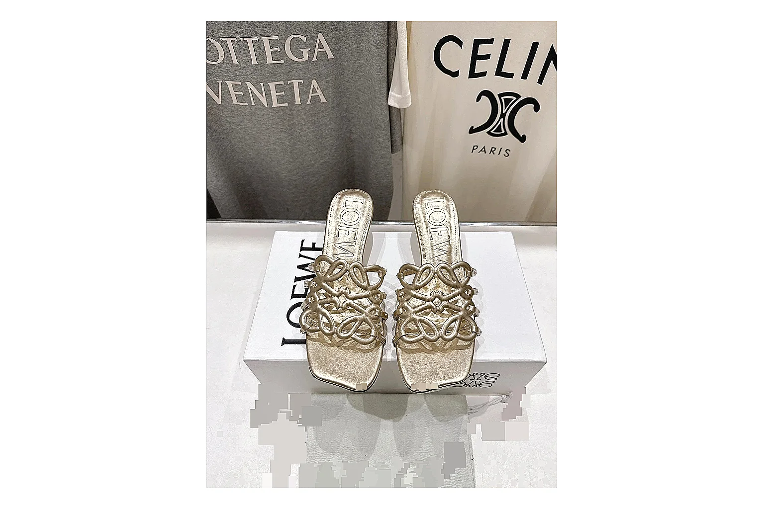 gogobuy.cloud Gold Woven Mule 9477 Gold mule product image