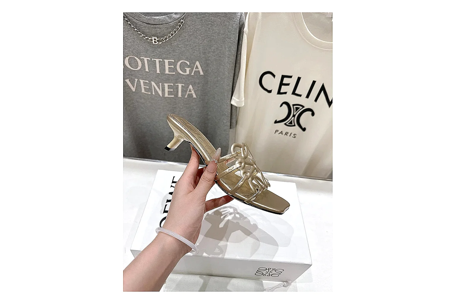 gogobuy.cloud Gold Woven Mule 9477 Gold mule product image thumbnail 2