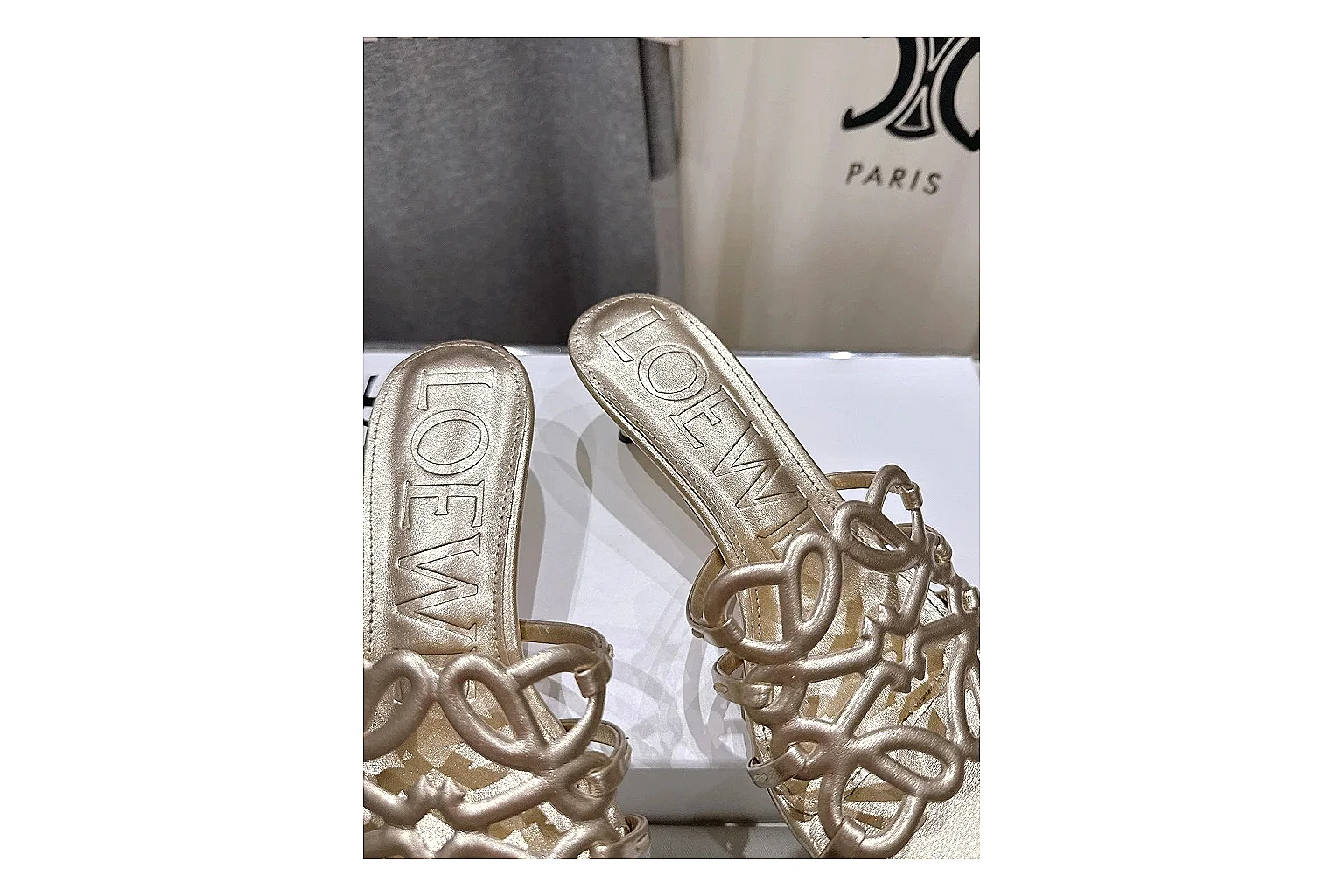 gogobuy.cloud Gold Woven Mule 9477 Gold mule product image thumbnail 3