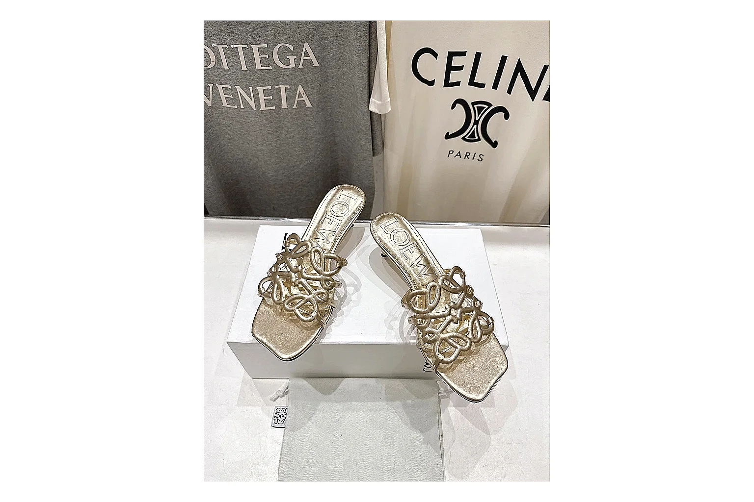 gogobuy.cloud Gold Woven Mule 9477 Gold mule product image thumbnail 4