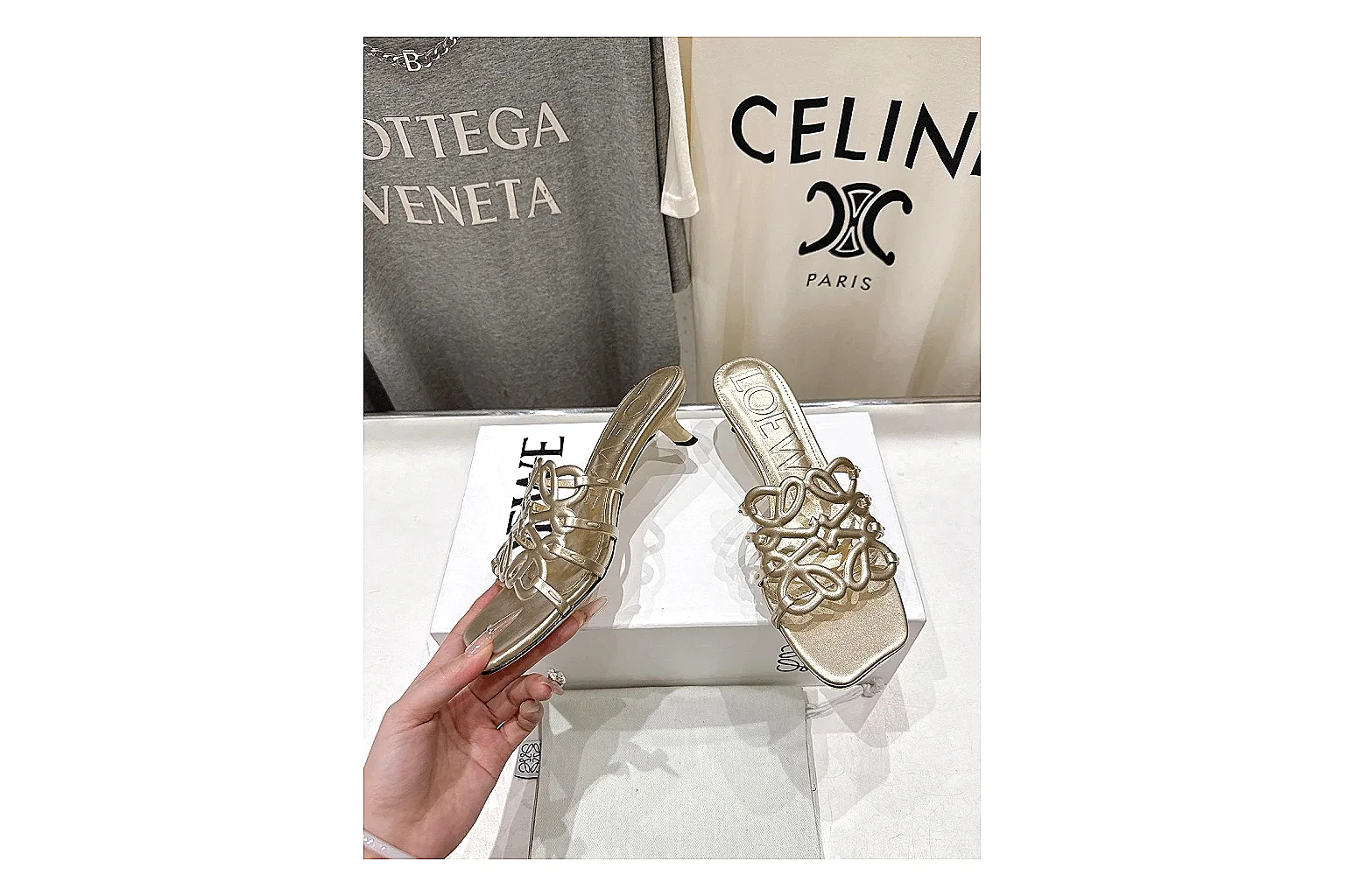 gogobuy.cloud Gold Woven Mule 9477 Gold mule product image thumbnail 5
