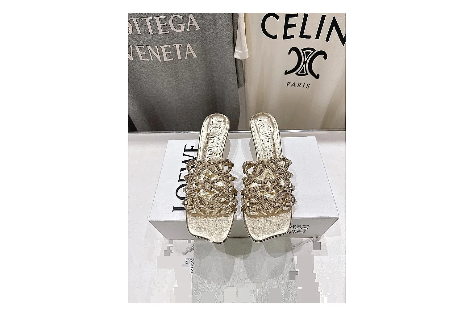 gogobuy.cloud Gold Woven Mule 9787 Gold mule product image