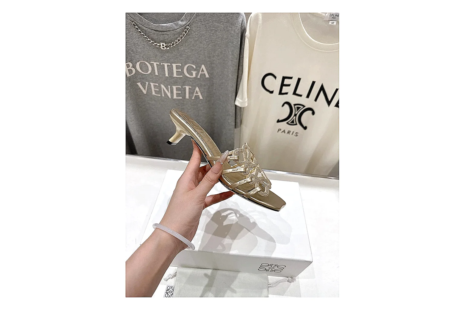 gogobuy.cloud Gold Woven Mule 9787 Gold mule product image thumbnail 2