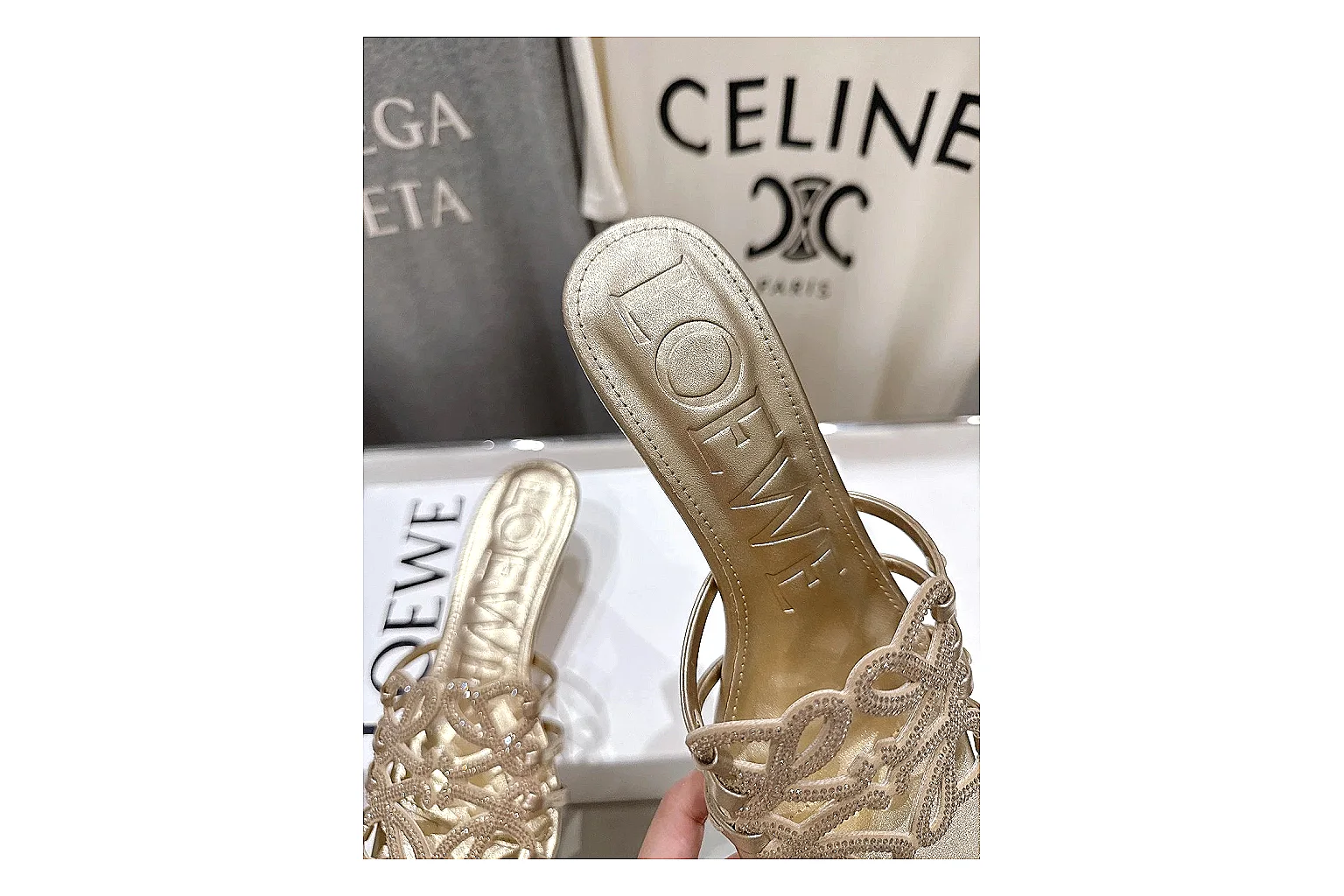 gogobuy.cloud Gold Woven Mule 9787 Gold mule product image thumbnail 3