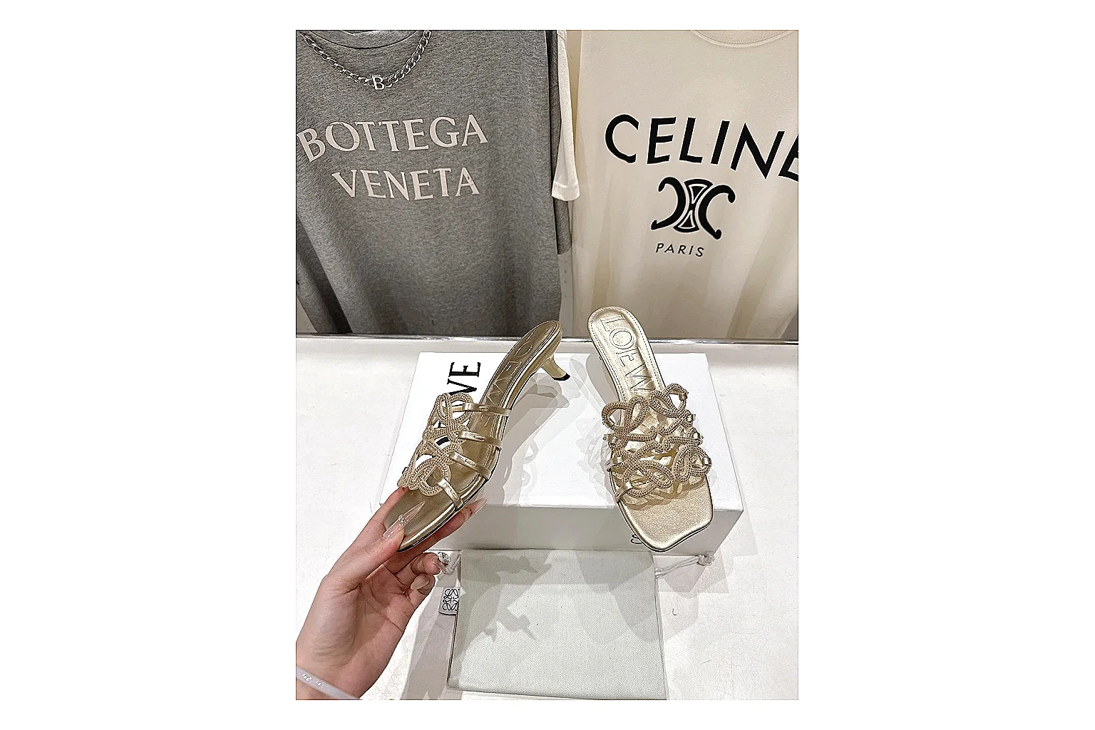 gogobuy.cloud Gold Woven Mule 9787 Gold mule product image thumbnail 5