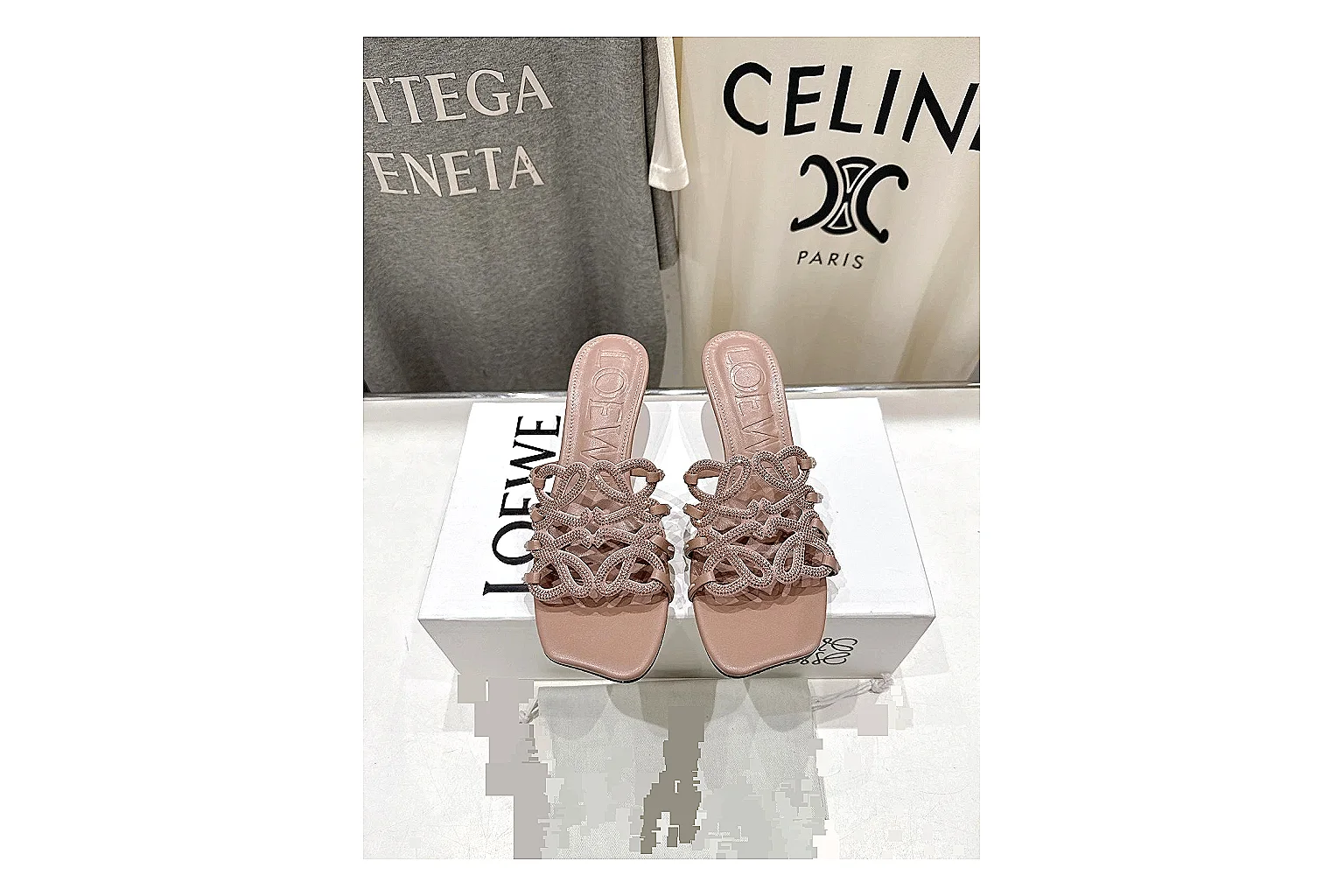 gogobuy.cloud Pink Woven Mule 0006 Pink mule product image