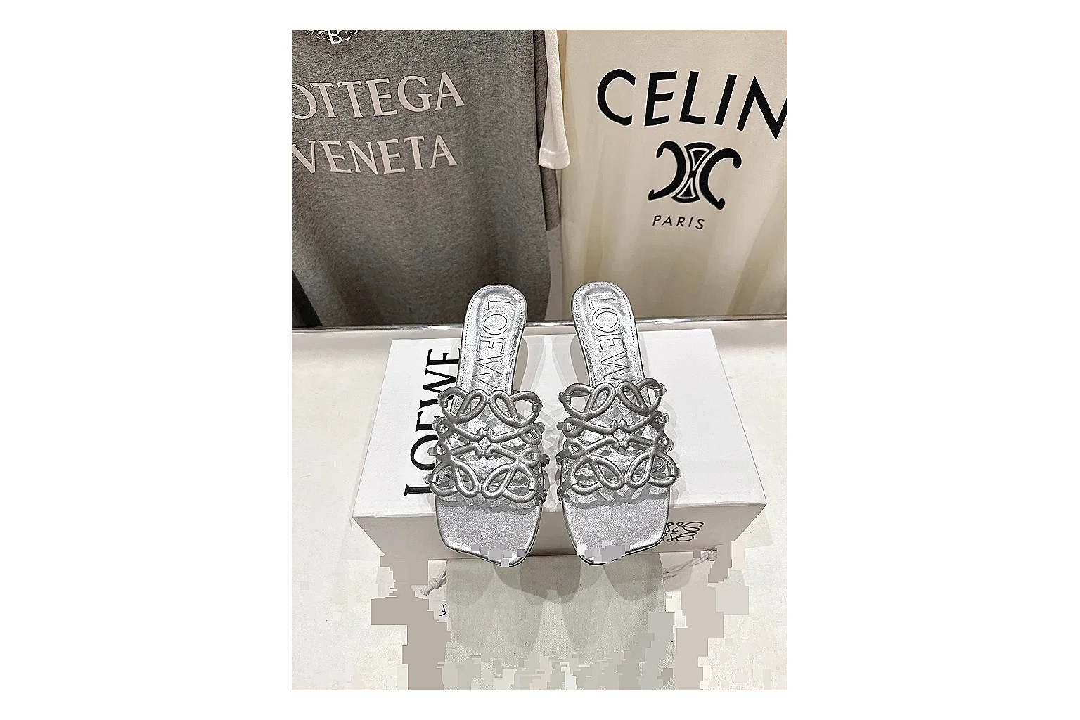 gogobuy.cloud Silver Woven Mule 9533 Silver mule product image