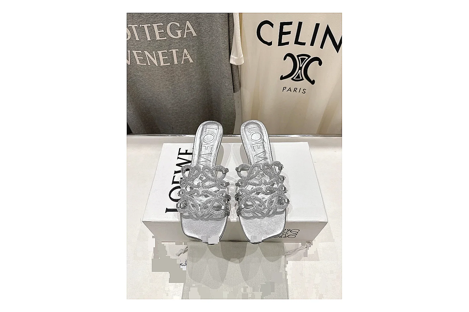 gogobuy.cloud Silver Woven Mule 9721 Silver mule product image