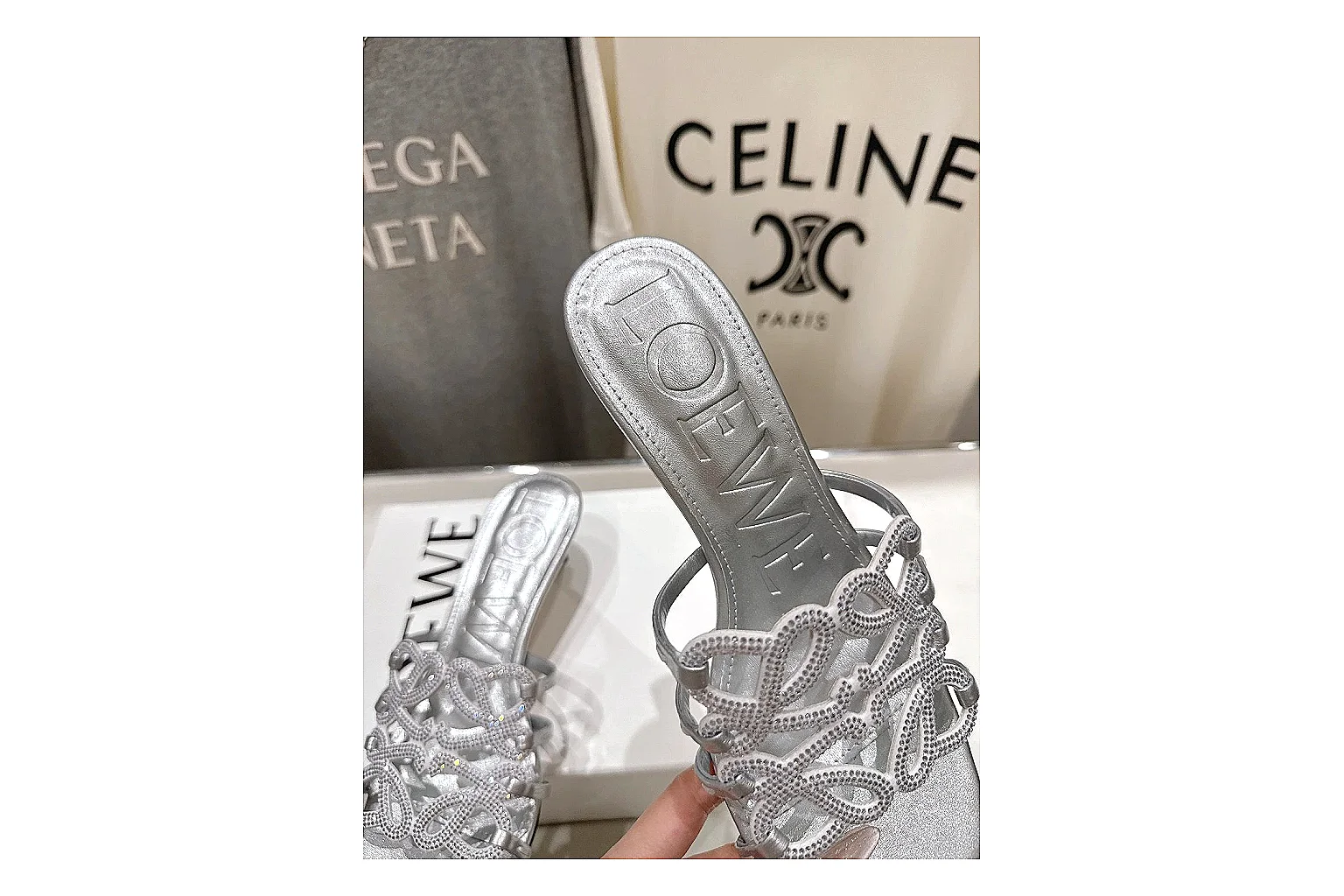 gogobuy.cloud Silver Woven Mule 9721 Silver mule product image thumbnail 3