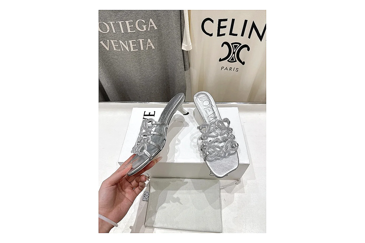 gogobuy.cloud Silver Woven Mule 9721 Silver mule product image thumbnail 5